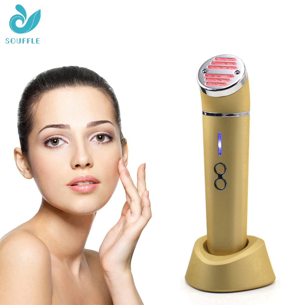 

Аппарат для подтяжки кожи лица против морщин, устройство для омоложения кожи с USB-зарядкой, фотонное освещение, инфракрасная терапия, красот...