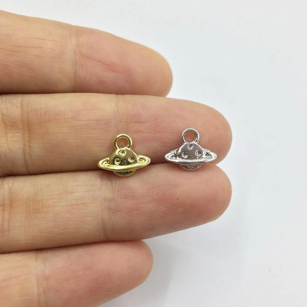 Eruifa 20pcs Mini Earth Print Coin Zinc Alloy Charms for Necklace, Earrings, Bracelet Jewelry DIY Handmade, 2 Colors, 10x6mm image 4