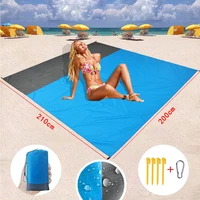 zipsoft beach towe picnic mat outdoor camping waterproof polyester blanket seaside vacation travel light and easy to carry 2021