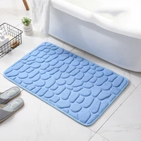 cobblestone embossed bathroom bath mat non slip carpets in wash basin bathtub side floor rug shower room doormat memory foam pad