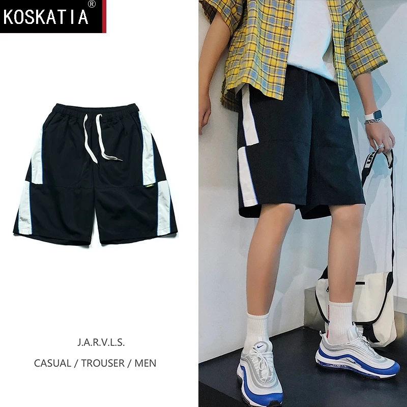 Повседневные шорты мужские брюки до колена эластичная резинка на талии модные