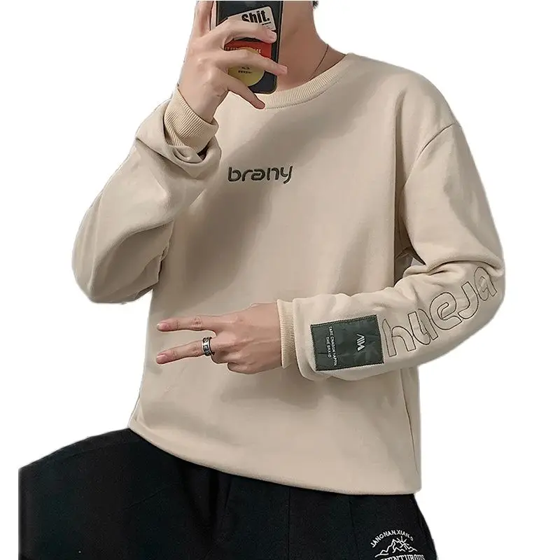 

Spring new sweaters men fashion Korean edition pullover jacket jacket jacket long sleeves round collar T-shirt