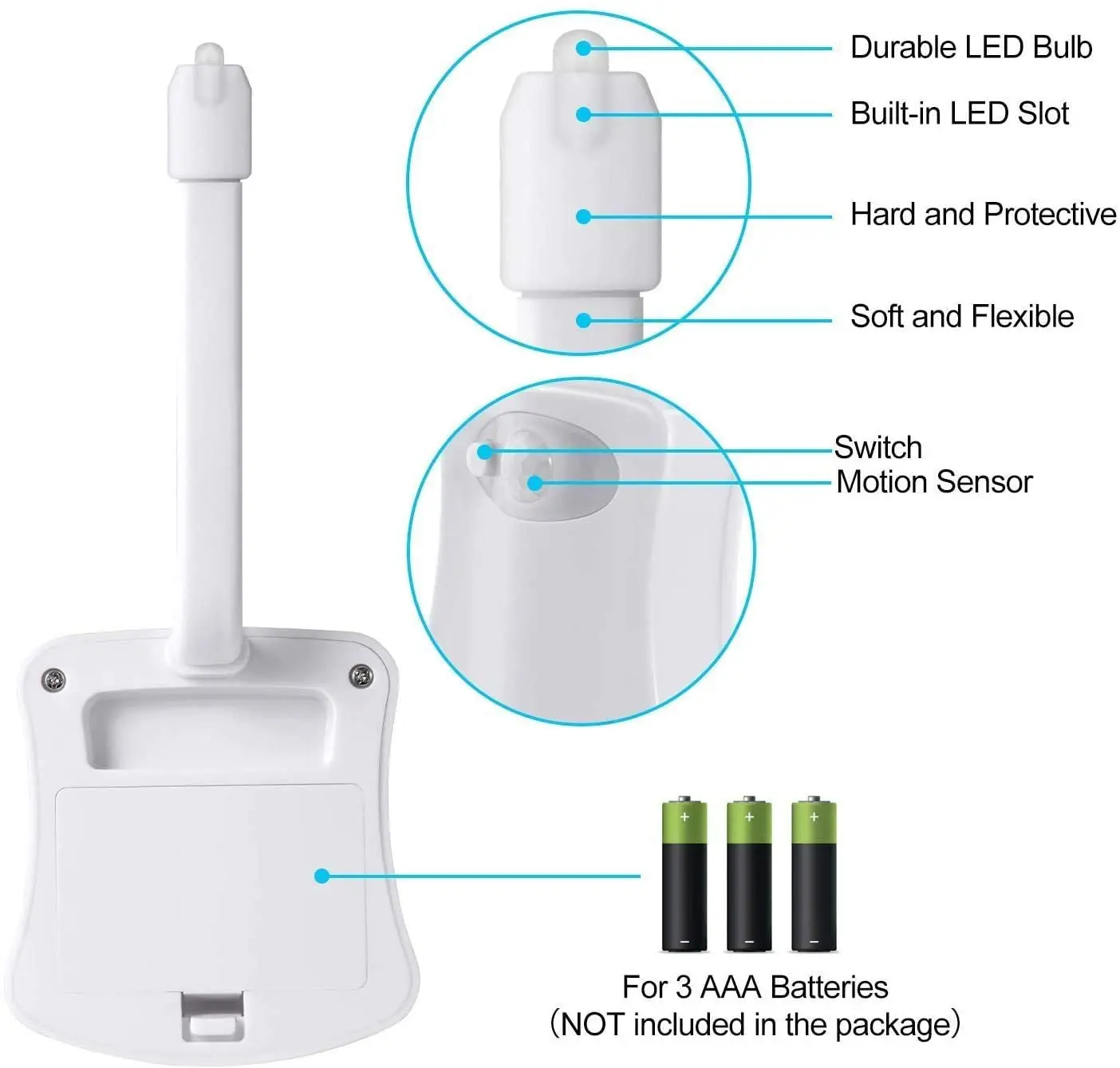 LED 8 Colors Toilet Decorative Light Waterproof Motion Sensor Bathroom Night with Replaceable Battery IP65 for RestroomLED | Освещение