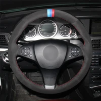 diy anti slip wear resistant steering wheel cover for mercedes benz c200 c350 c300 cls glk 2008 2010 car interior decoration