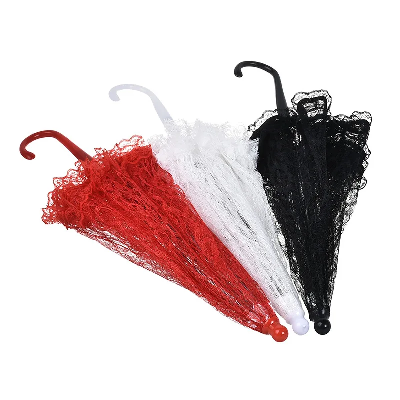 

Hot Selling European and American New Style Multi-color Style Lace Decorative Umbrella Flower Girl Umbrella Wedding Supplies 5
