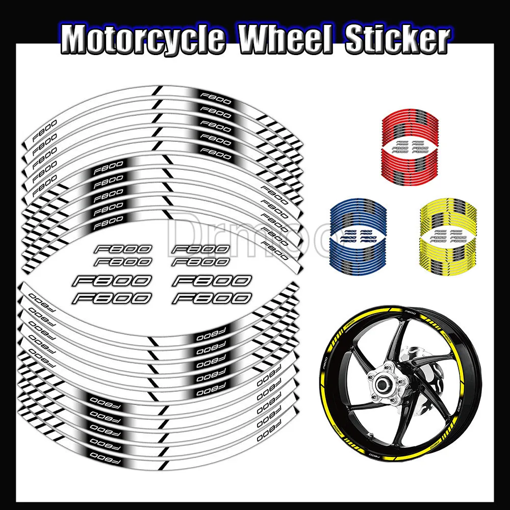 

Детали мотоцикла Наклейка края Внешняя Автомобильная шина обода полосы стикер s колеса наклейки Набор для BMW F800 F800GS F800GT F800R ABS
