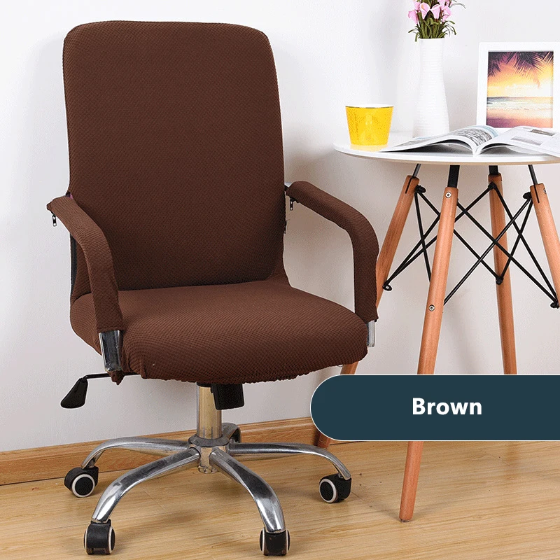 Спандекс чехол на компьютерное кресло эластичная ткань для офисного стула легко