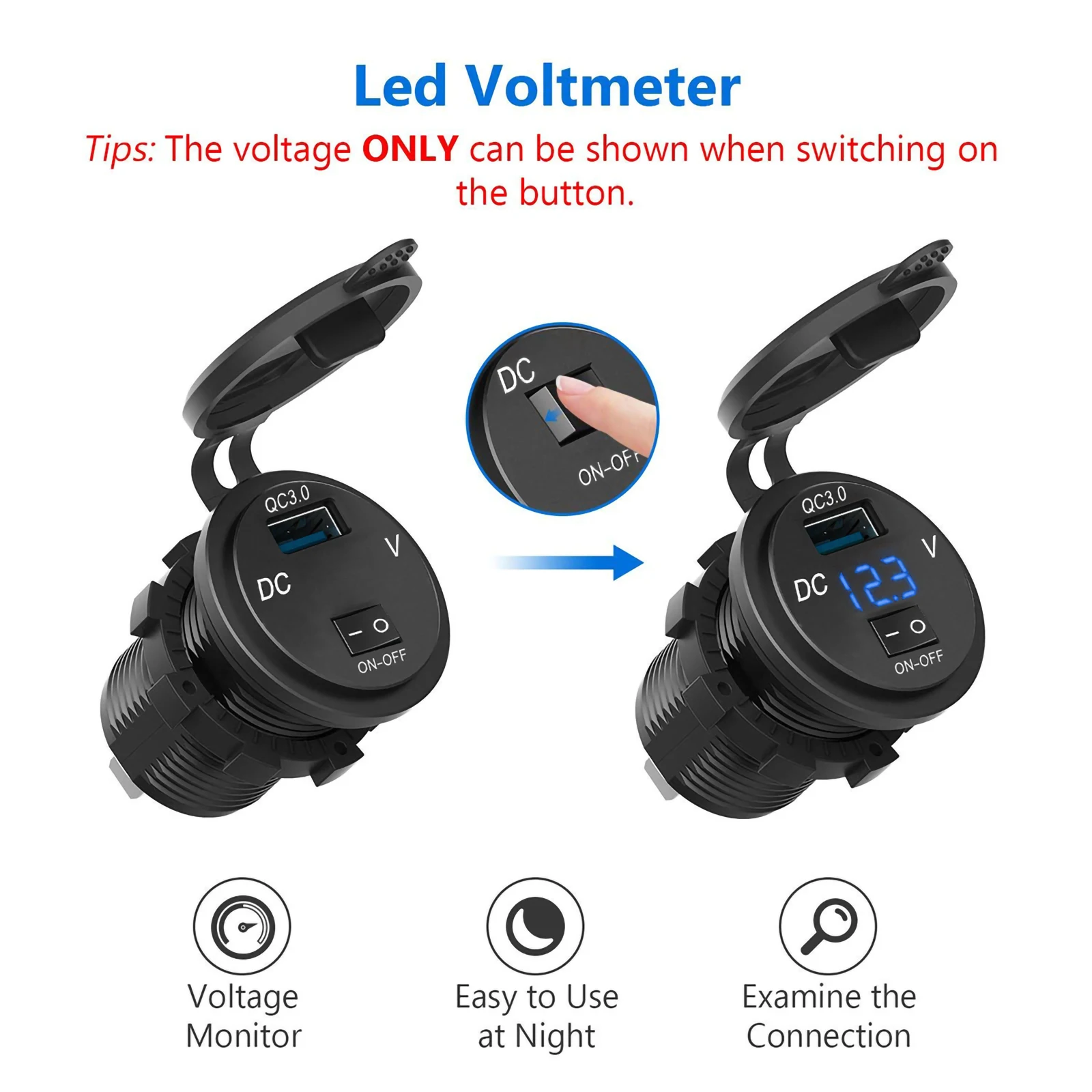 12V 24V зарядных порта USB для автомобиля Зарядное устройство с технологией Quick