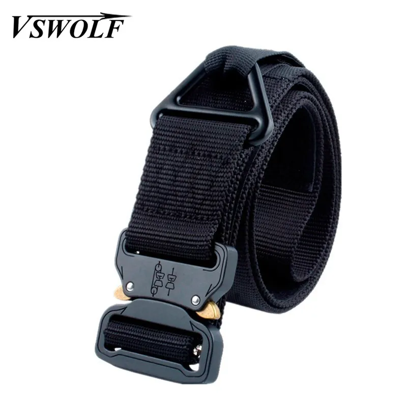 Ремень нейлоновый тактический Мужской 120 см с автоматической металлической