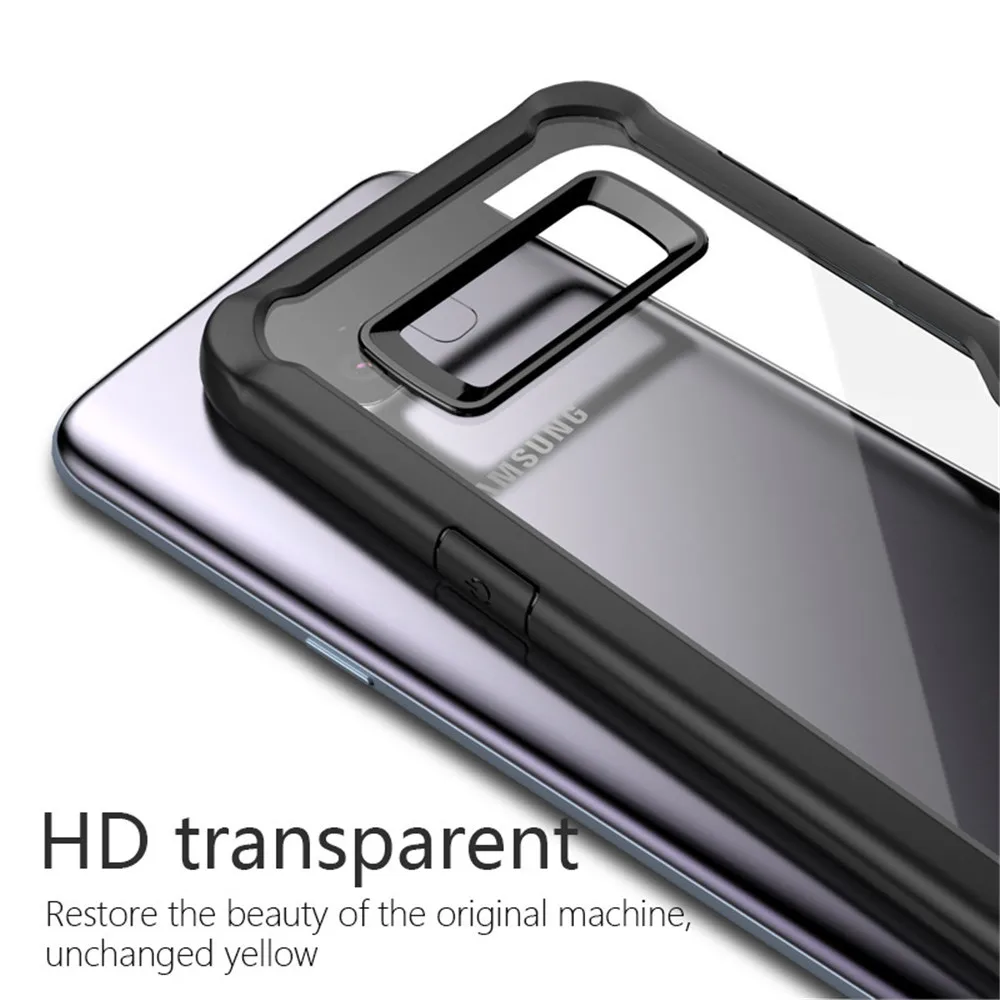 Clear Shockproof Silicone Case For Samsung Galaxy NOTE 8 9 10 S20 Ultra S10 S9 S8 Plus S10e Cases Hard PC TPU Transparent Cover | Мобильные
