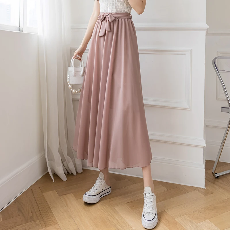 

Брюки женские шифоновые плиссированные с эластичным завышенным поясом, модные повседневные свободные штаны в Корейском стиле с широкими ш...