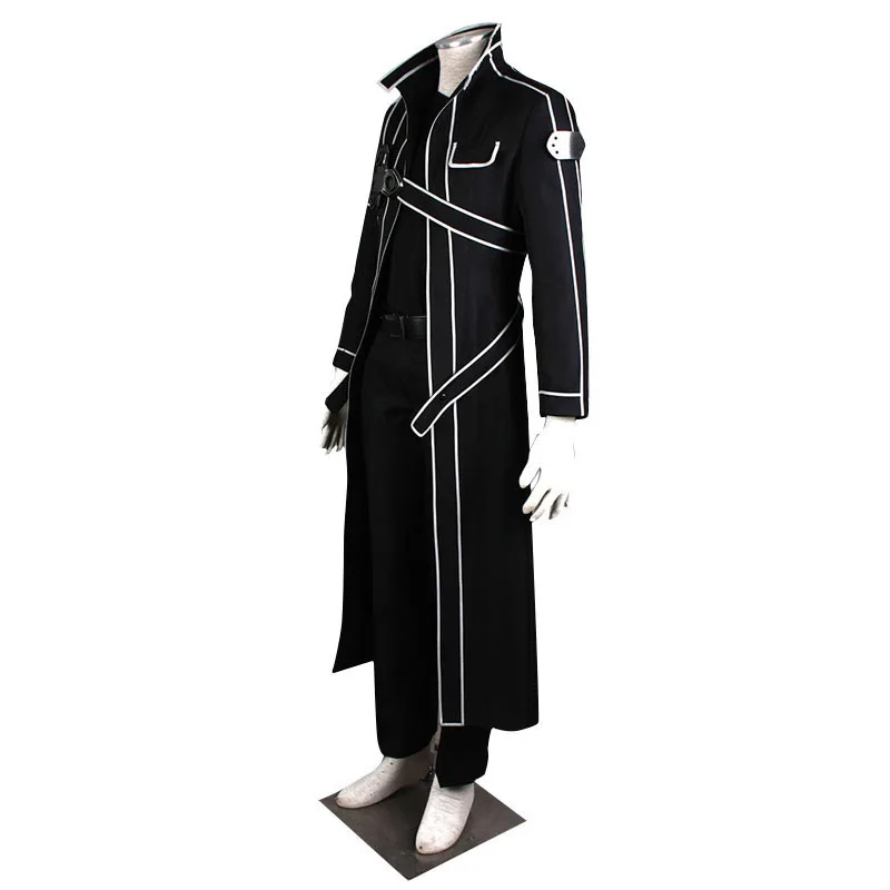Sword Art Online костюм Кирито для косплея SAO Kirigaya Kazuto Black взрослых на Хэллоуин и