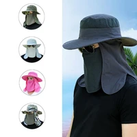 8 colors folding adjustable sunshading retractable sun hats outdoor fishermans headwear protect skin unisex summer