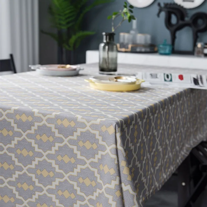 Free Shipping Geometric Yellow Dots Tablecloth Cover Toalha De Mesa Nappe En Toile Ciree Concise Manteles Para Tafelkleed | Дом и сад