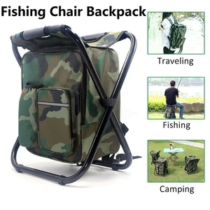 fishing chair bag folding camping stool portable backpack cooler insulated picnic bag hiking seat table bag load bearing 150kg free global shipping