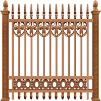 New Design Cheap Wrought Iron Fence Panel Garden Fence For Sale