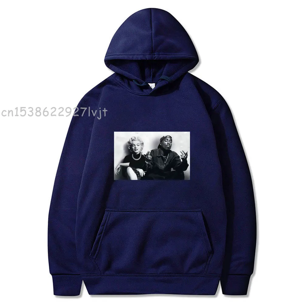 2021 модные дизайнерские худи с принтом легенды Тупак Мэрилин Монро Женская