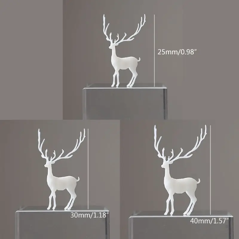 

3Pcs Silicone Mini Elk Deer Modeling Resin Mold Resin Jewelry Fillings Art Craft
