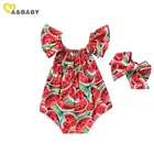 Детский комбинезон с открытыми плечами Ma  Baby, Летний комбинезон для новорожденных и девочек от 0 до 24 месяцев, с арбузом, костюм от солнца, одежда, костюмы D84