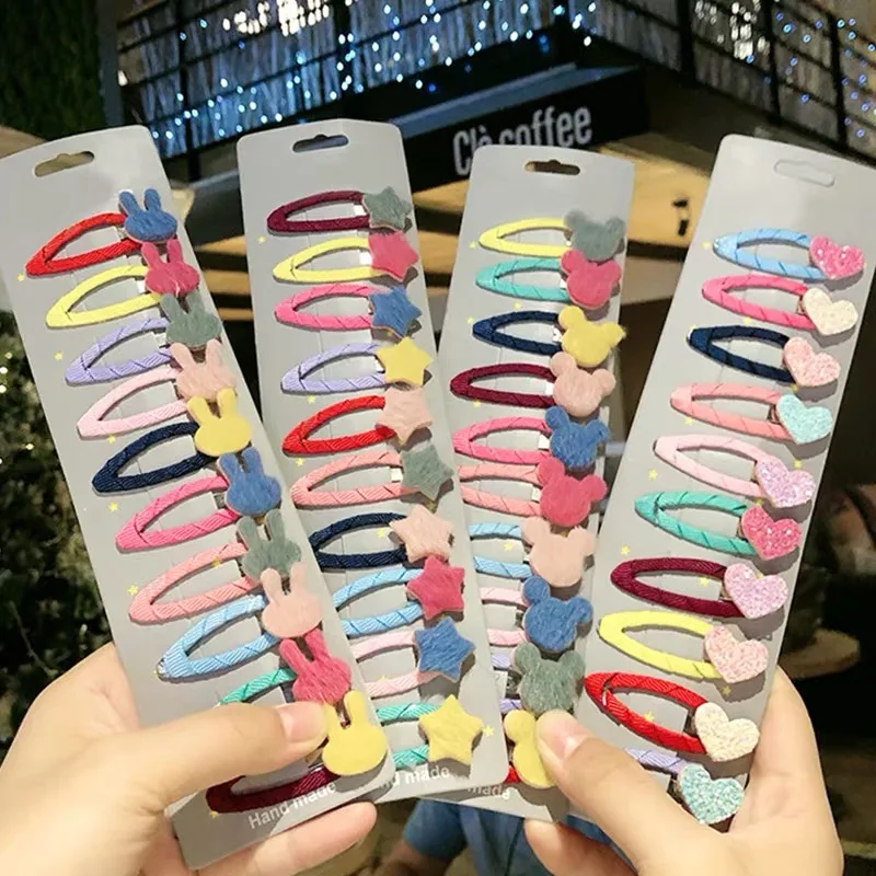 5/10 шт./компл. милые заячьими ушками детская Заколки для волос Красочные на
