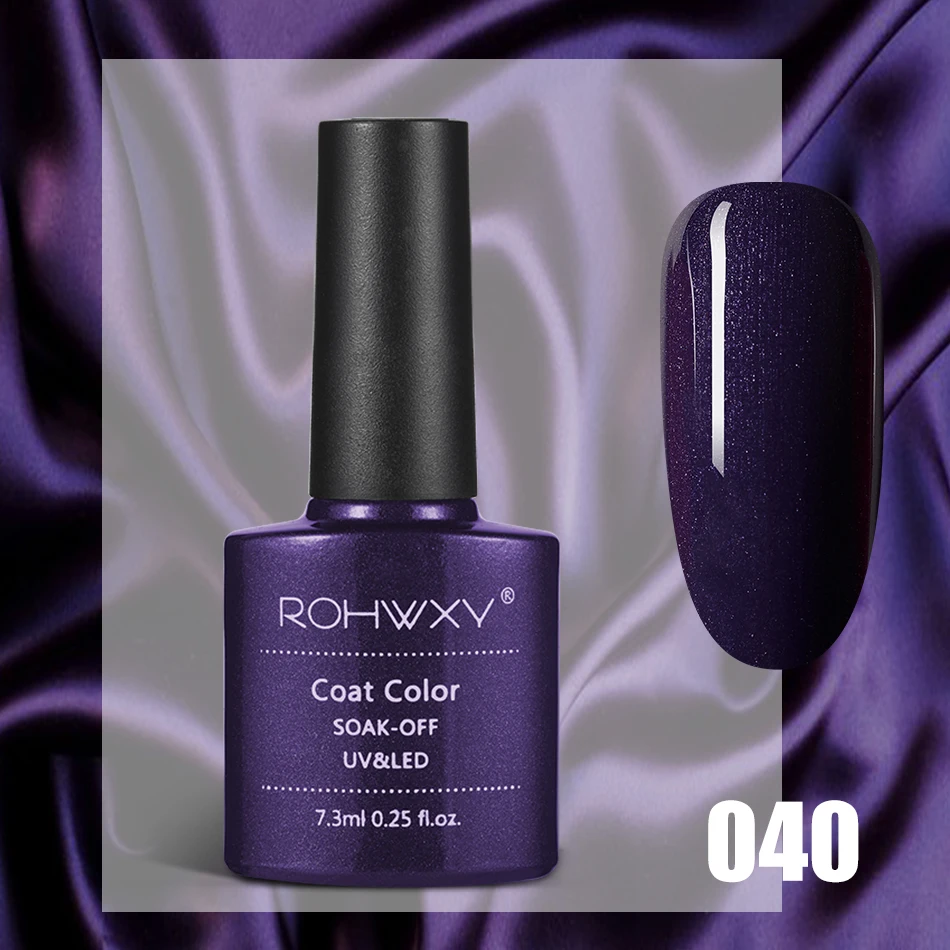 A040 ROHWXY 7,3 мл Гель-лак для ногтей для маникюра 60 цветов УФ-светодиодный Гель-лак впитывающий Гель-лак для рисования Гель-лак Инструменты для дизайна ногтей - Цвет: A040