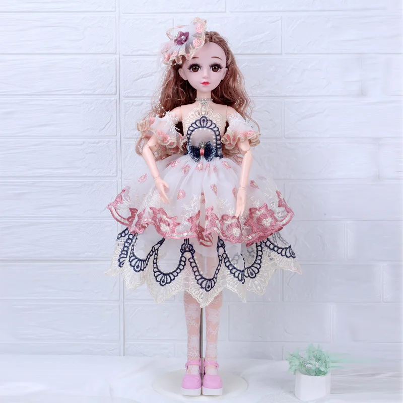 Мини кукла 3D реальные глаза 60 см разговор музыка умное пение платье принцессы