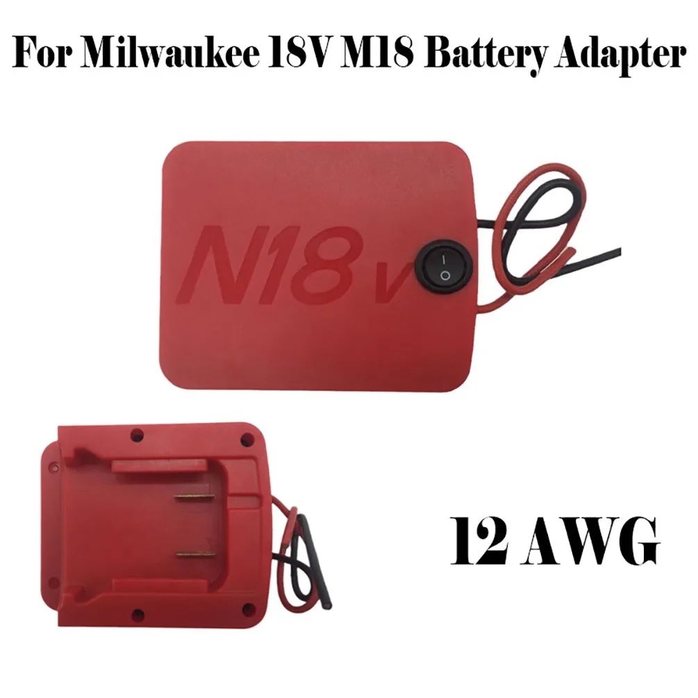 

Milwaukee 18V M18 Аккумуляторный адаптер DIY 12AWG Новый с выключателем питания