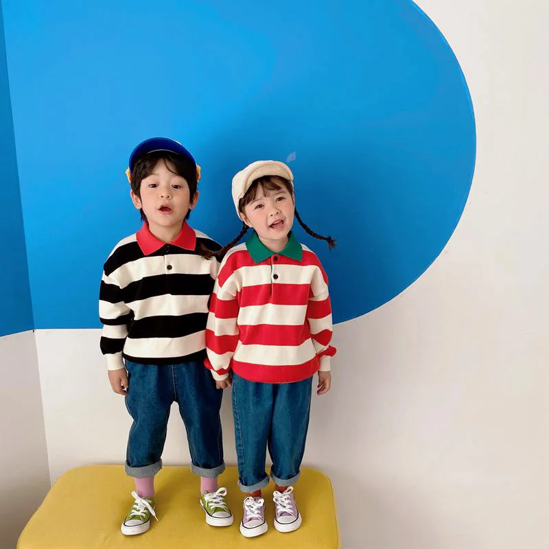 Детская одежда из Южной Кореи Детский свитер весна 2020 новый стиль отложной