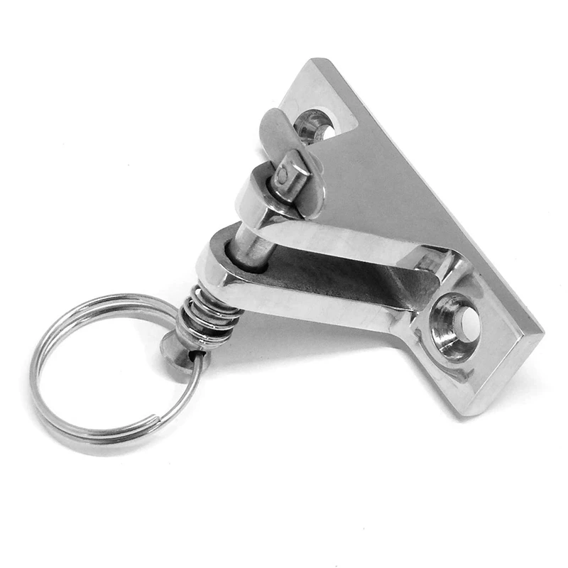 

2 Pack Marine Grade Nylon Bimini Top 90 Stainless Deck Hinge with Pin and Ring 316 Stainless Steel Deck Hinge Mount