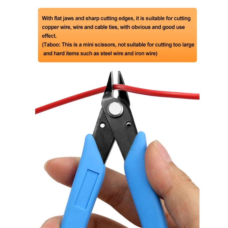 

Diagonal Cutting Pliers High Carbon Steel Jaw Anti-Slip TPE handle Side Lightweight Cutting Nippers for 3D Printer