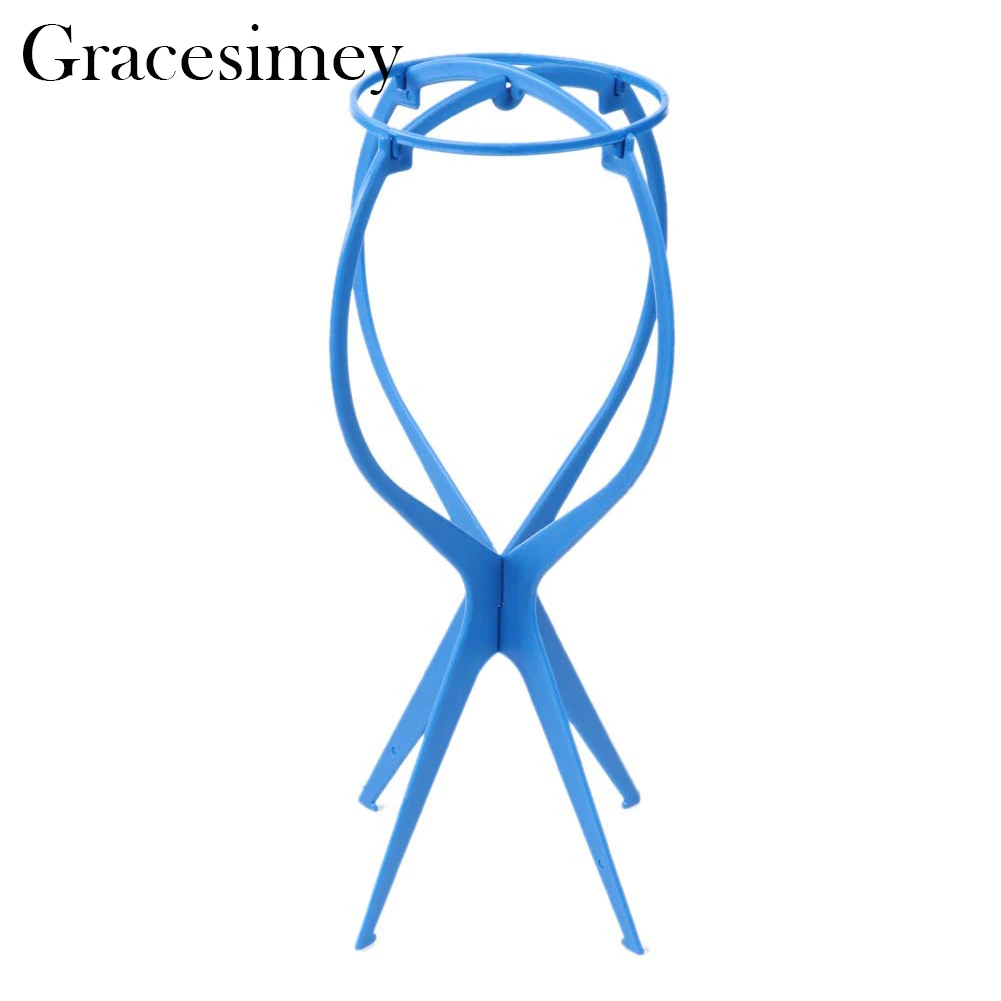 

Gracesimey Wig Stand Plastic Hat Display Wig Head Holders Mannequin Head/Stand Portable Wig Stand Use Hat For Styling Drying