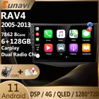 Eunavi 6G 128G 8 ядер Android 11 автомобильное радио GPS для Toyota RAV4 Rav 4 2007 2008 2009 2010 2011 мультимедийный плеер 2 Din головное устройство