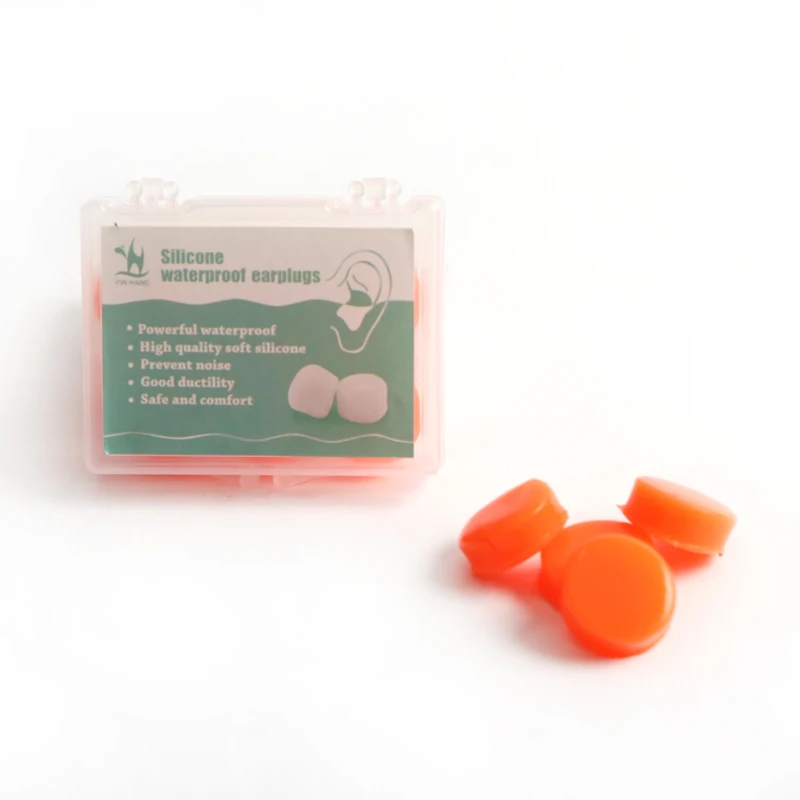 1 box Orange 6 шт многоразовые анти-шумы силиконовые беруши Помощь сон Мягкие беруши водонепроницаемые затычки ушные для плавания звуконепроницаемые беруши забота о здоровье - Цвет: 1 box Orange
