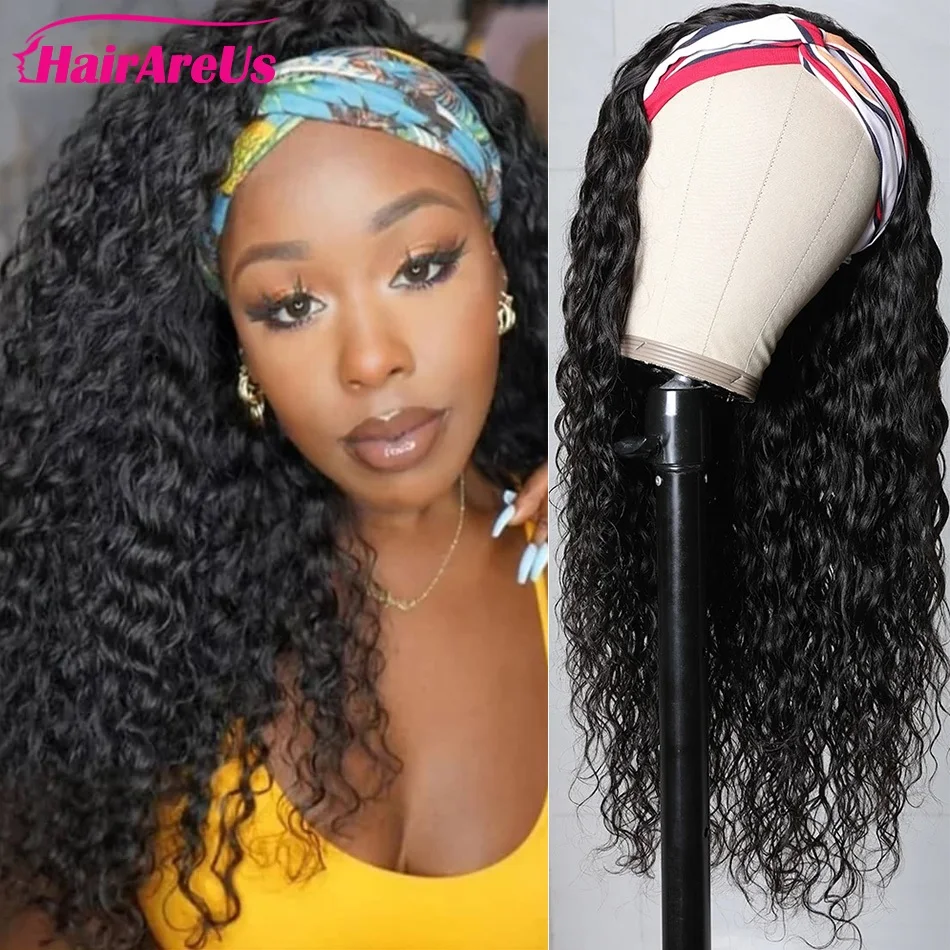 

Парик бразильский с волнистой головной повязкой, без клея, с челкой