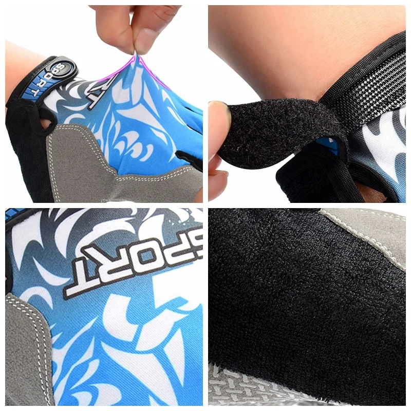Велосипедные перчатки с открытыми пальцами дышащие Нескользящие Гелевые