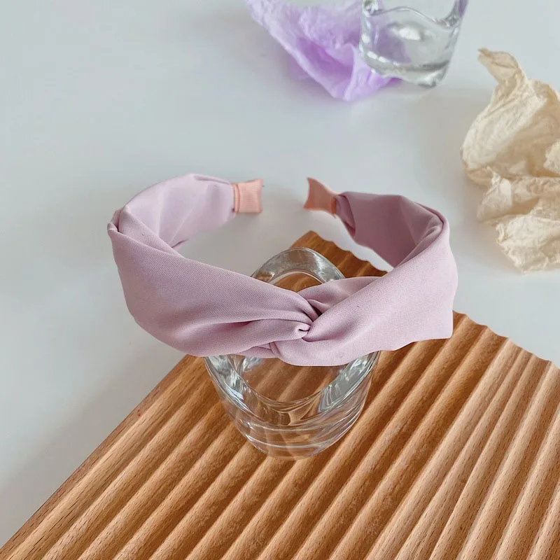 

Simple Cross Knot Hair Hoop Women Solid Color Headband Knot Head Hoop Make Up Wash Face Styling Tool Hairbands Head Wear