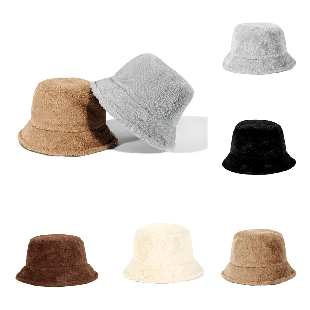 

2021 New Solid Color Women's Hat Lady Autumn Winter Fisherman Hat Female Fashion Warm Bucket Hat Cap For Women
