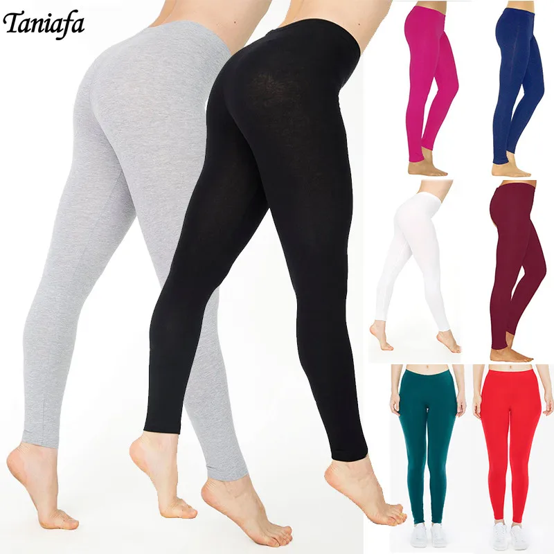 Women Cotton Leggings High Waist 