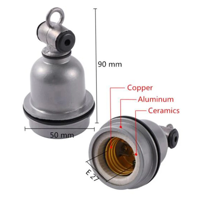 

E27 Crawling pet heating lamp holder & power cord switch Brooder