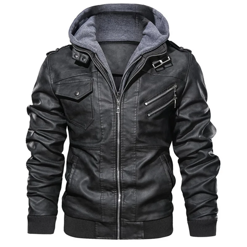 

2020 new new men's leather jacket autumn motorcycle casual jacket motorcycle leather coat