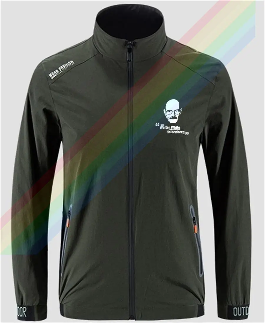 Куртка мужская Мягкая на молнии с принтом спереди | Мужская одежда