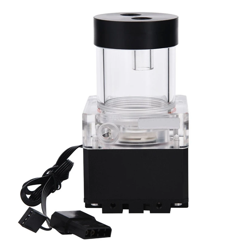 

800L/H 8W 7V Water Cooling Pump Tank with Led Power Indicator G1/4 Thread Fast Heat Dissipation Cpu Cooling System 12cm