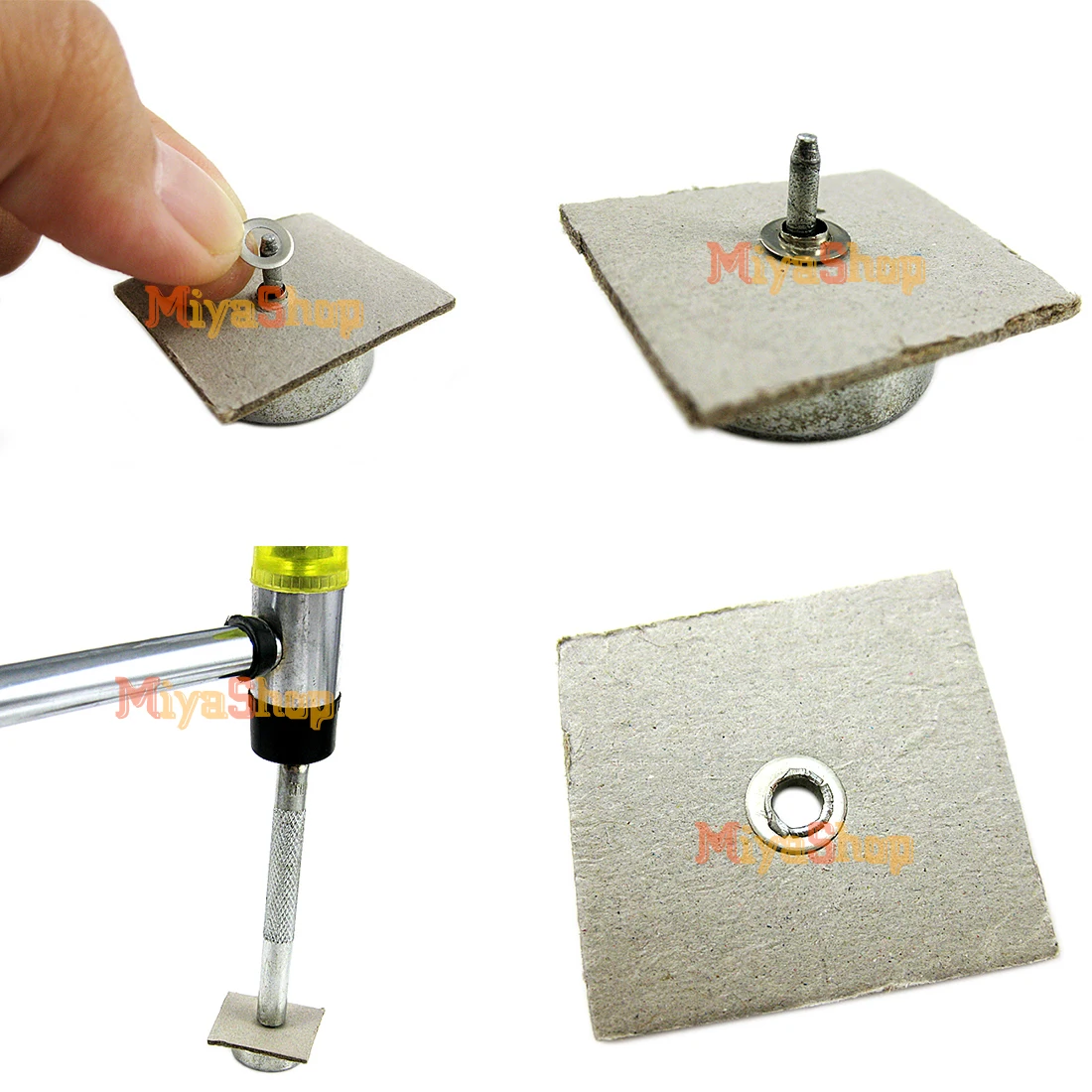 

100Pcs 3mm-14mm Copper Eyelet Round Eye Ring with Washer for Shoes Bag Clothing Leather Repair Embroidery Craft Scrapbooking DIY