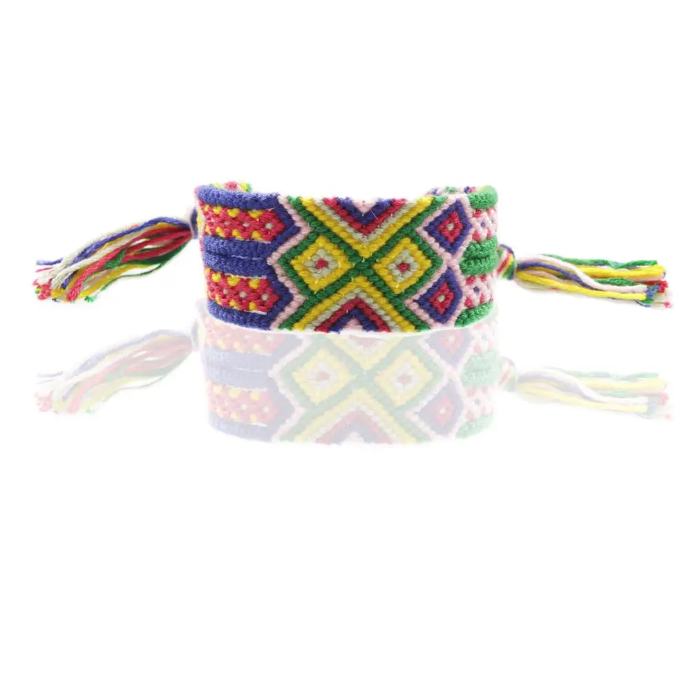 2019 новый модный Многоцветный Плетеный браслет дружбы в стиле бохо красный