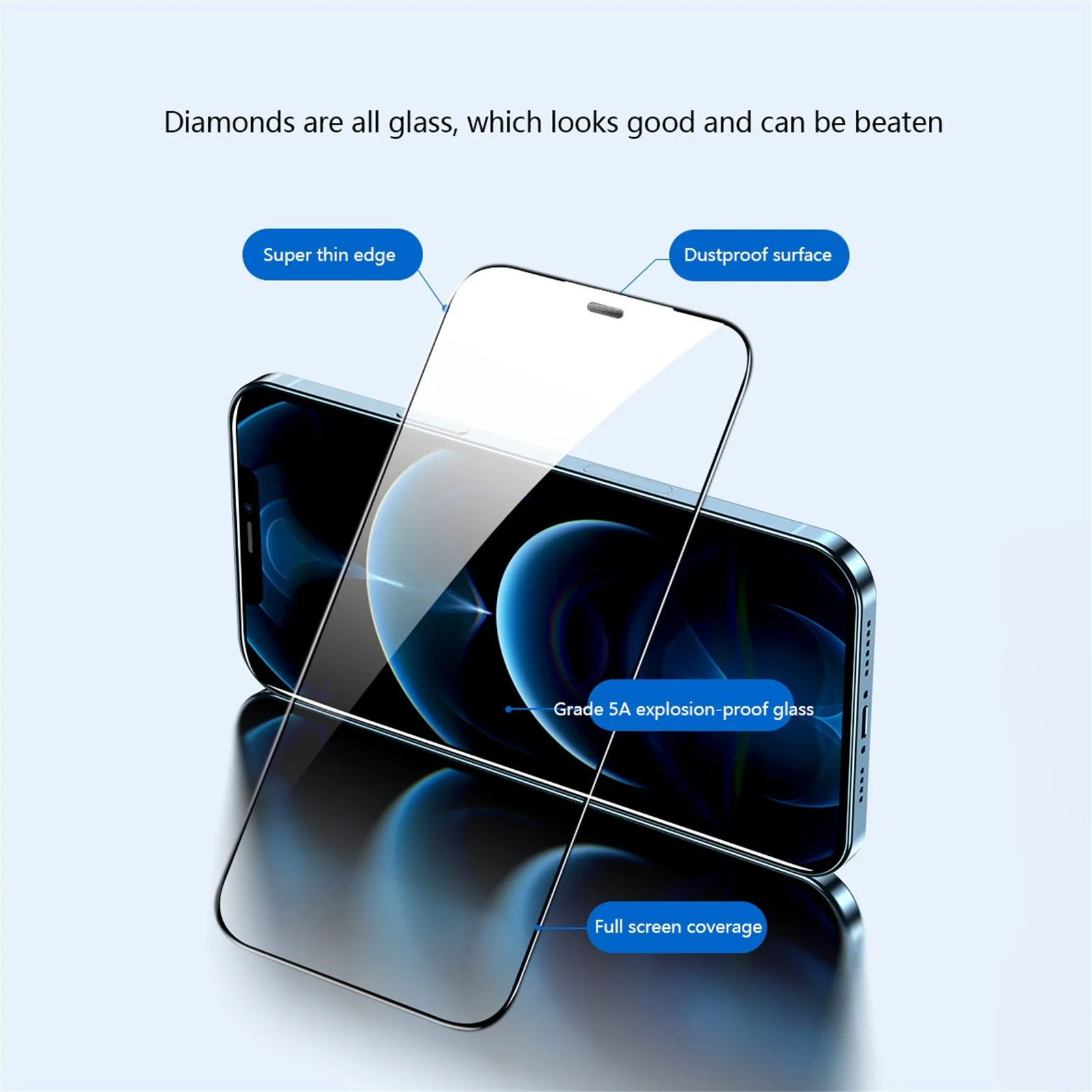 Новая Алмазная зеркальная пленка подходит для Iphone 12 Пылезащитная сетчатая