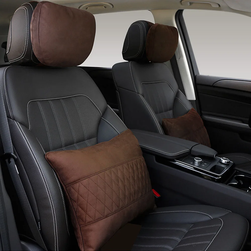 Новая Автомобильная подушка Maybach Design S Class Ультрамягкая замшевая для шеи Mercedes