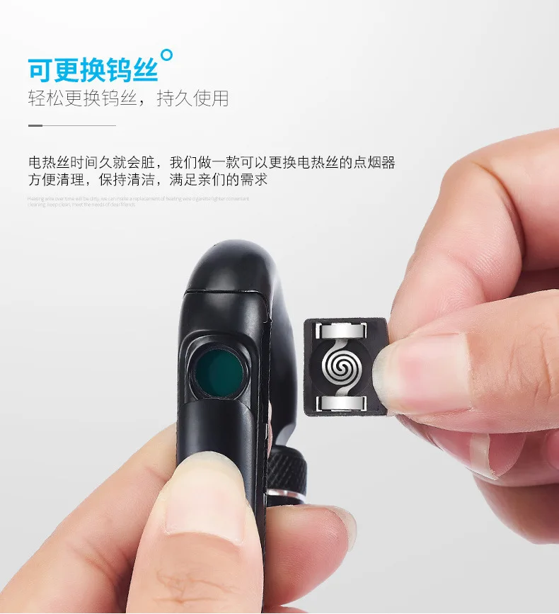 Карабин Электронная Зажигалка USb Электронная зажигалка креативная ветрозащитная металлическая зарядная Зажигалка сменная нагревательная проволока