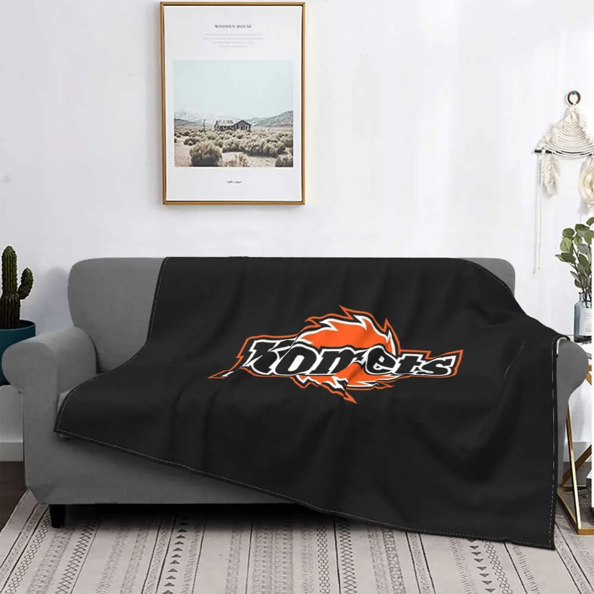 

Manta de Hockey sobre hielo, colcha a cuadros para cama, sofá, manta con capucha de 90