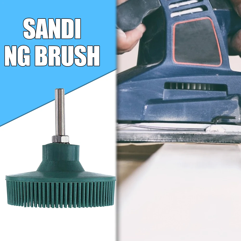 

Emery Rubber Abrasive Brush Polishing Wheel for Burr Rust Removal Bristle Disc Emery Rubber Abrasive Brush(3 inch)