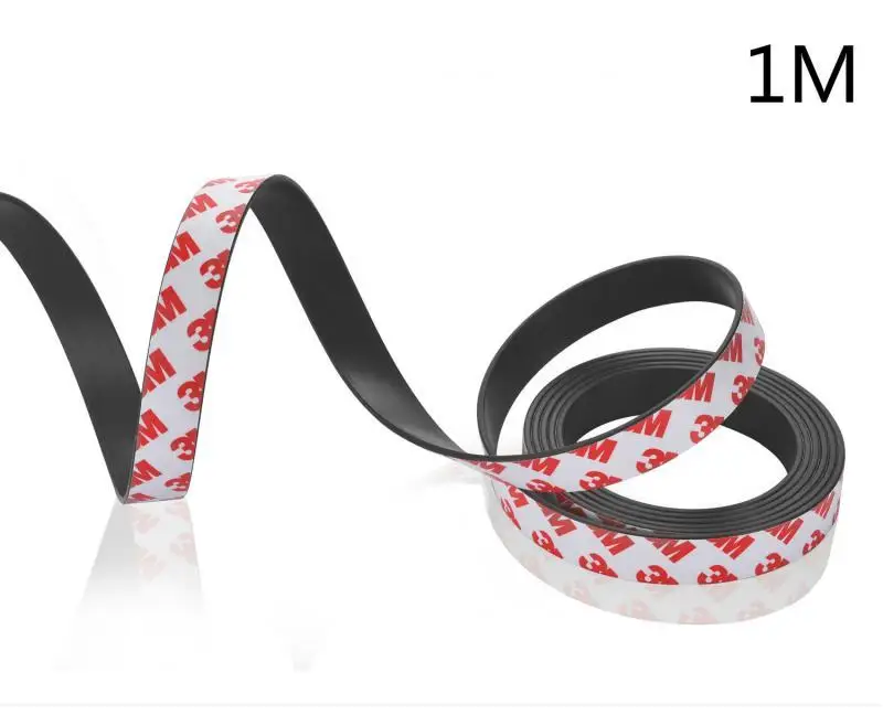 

1Meters self Adhesive Flexible Magnetic Strip1M Rubber Magnet Tape width 10/12/12.7/15/25mm thickness 1.5/2mm